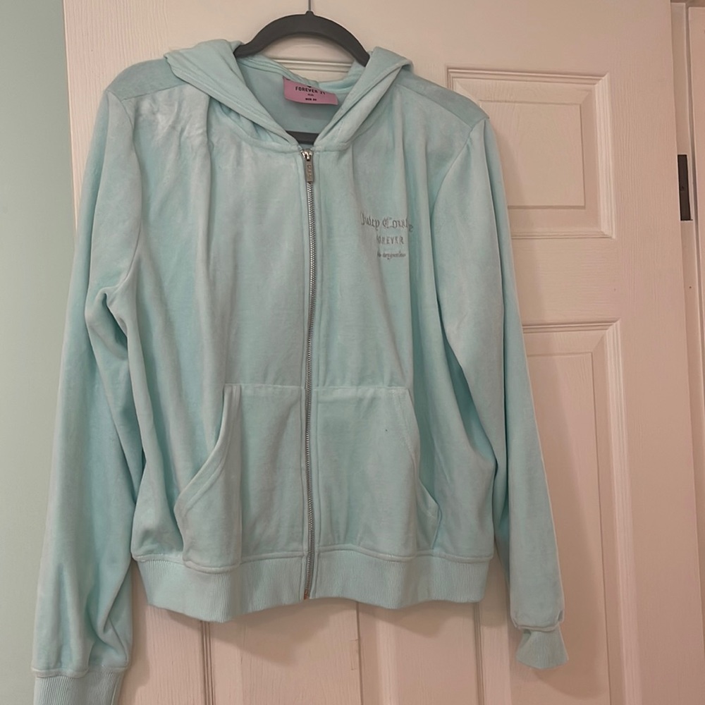 Blue velour Juicy zip up